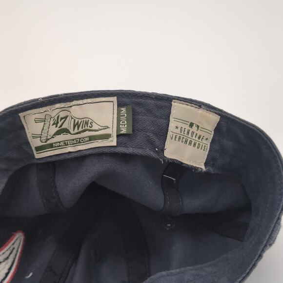 Atlanta Braves Hat Cap Mens Medium Navy MLB Baseball 47' Twins The Franchise - Picture 8 of 10